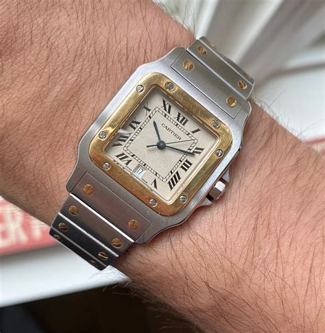 vintage cartier santos mens watch|cartier santos second hand watches.